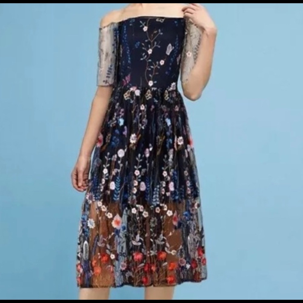Anthropologie Vone Modern Floral Dress 12